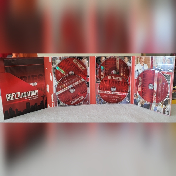 Grey's Anatomy Season 4 Expanded: The Complete Fourth Season 5 Disc DVD Box Set - Picture 4 of 7